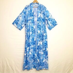 Chiha vintage, floral, butterfly, print, kimono robe
